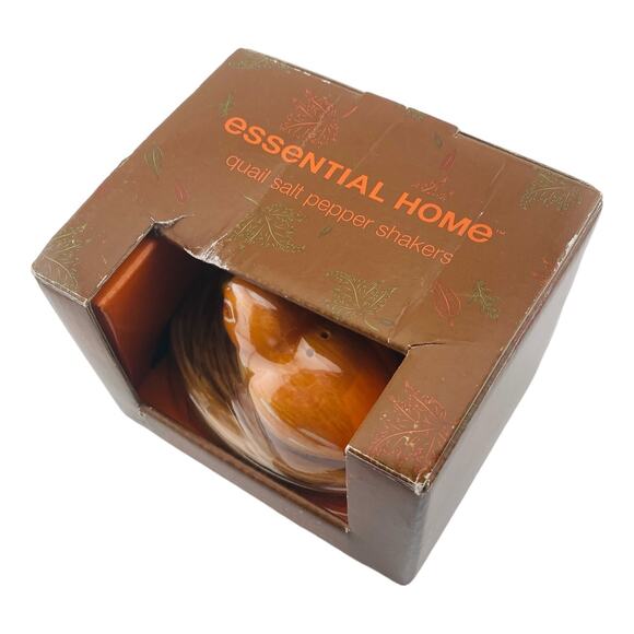 Essential Home Quail Salt and Pepper 3 Pc Set with Nest Ceramic 2.25" NRFB - Picture 5 of 11